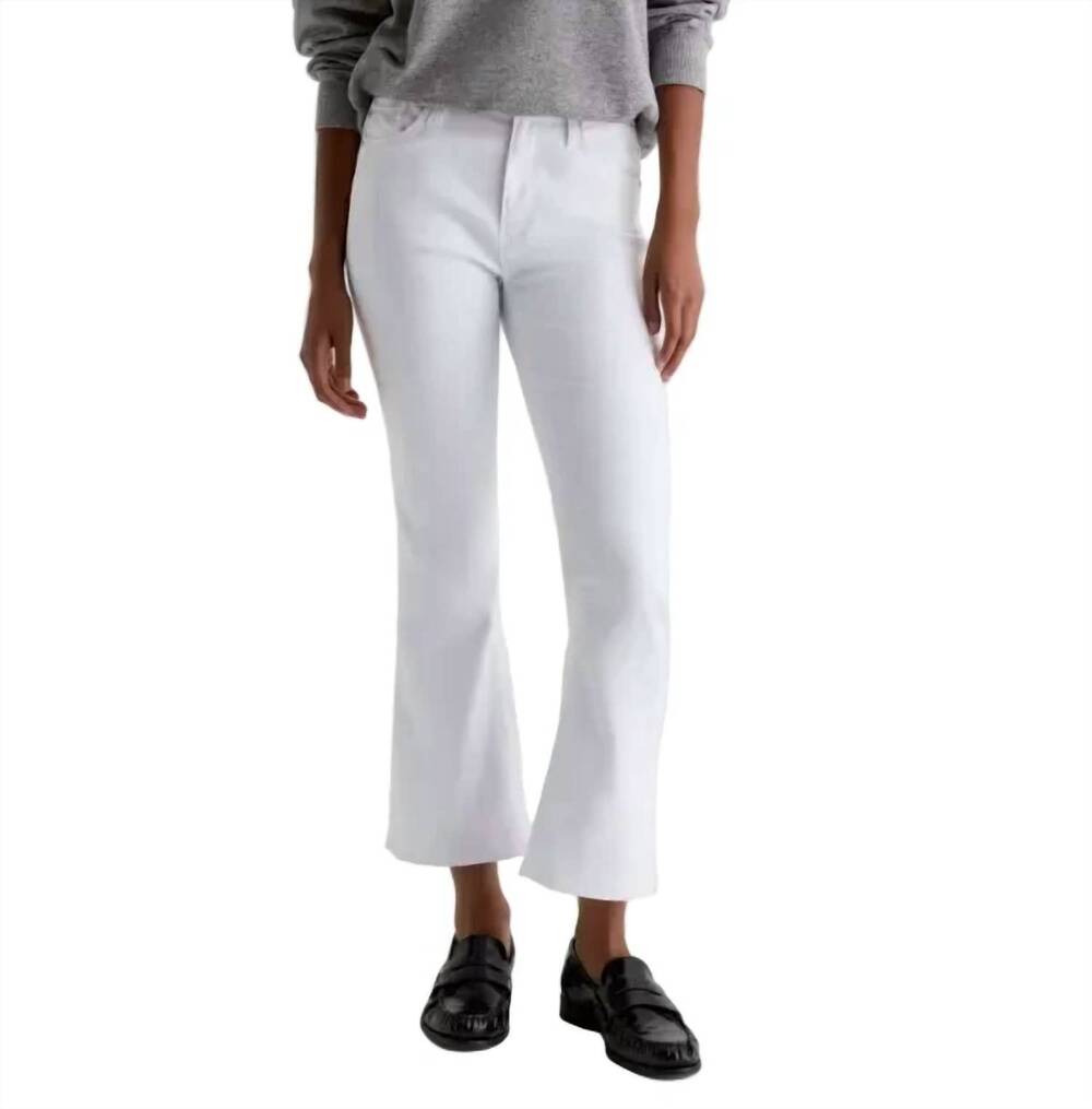 NEW AG JEANS farrah boot crop jean in gallery white